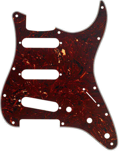 Fender Pickguard, Stratocaster S/S/S, 11-Hole Mount, Tortoise Shell, 4-Ply
