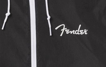 Fender Spaghetti Logo Windbreaker, Black Large