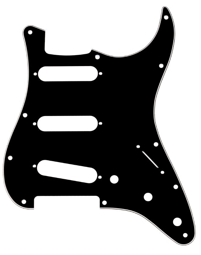 Fender Pickguard, Stratocaster S/S/S, 11-Hole Mount, B/W/B, 3-Ply