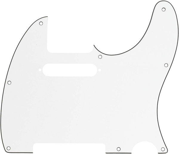 Fender Telecaster Pickguard - 8-Hole Mount, 3-Ply - Parchment