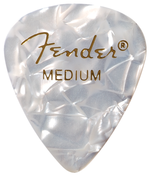 Fender 351 Shape Premium Picks White Moto Medium - 12ct