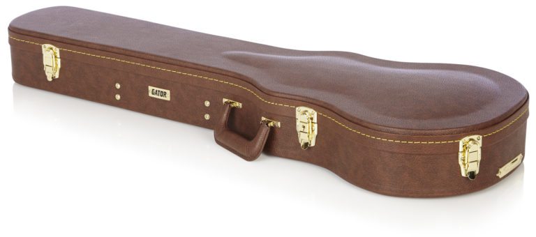 Gator Cases Deluxe Wood Gibson Les Paul Guitar Case, Brown