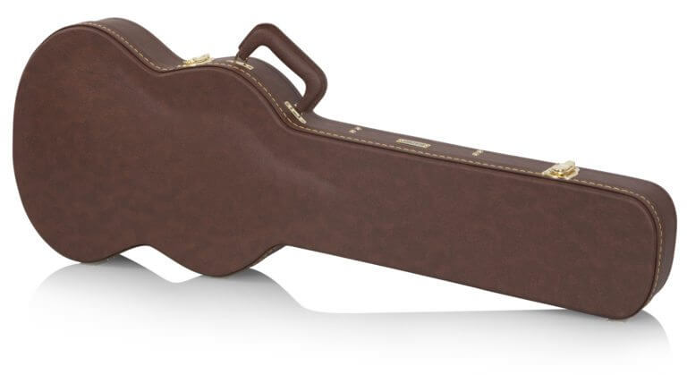 Gator Cases Deluxe Wood Series Gibson SG Guitar Case, Brown