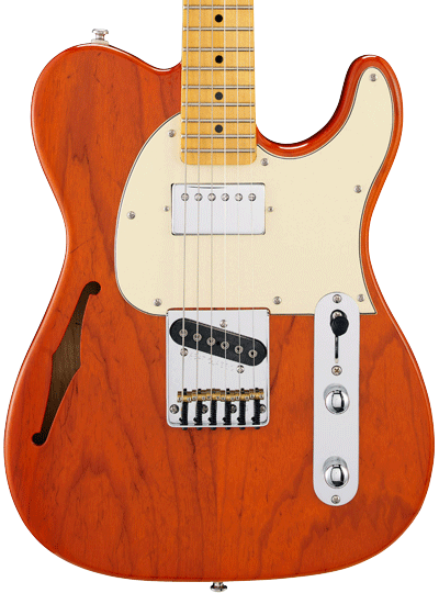 G&L Guitars ASAT Classic Bluesboy Semi-Hollow Body - Clear Orange
