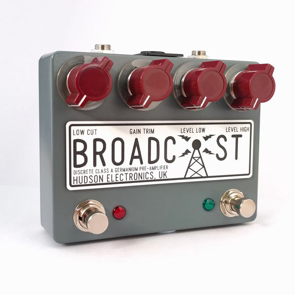 Hudson Electronics Broadcast 2S プリアンプ Hudson Electronics, UK Broadcast Dual FW Pre-Amp Pedal – Flipside