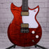 Harmony Guitars Rebel Flame Maple Electric Guitar- Transparent Red