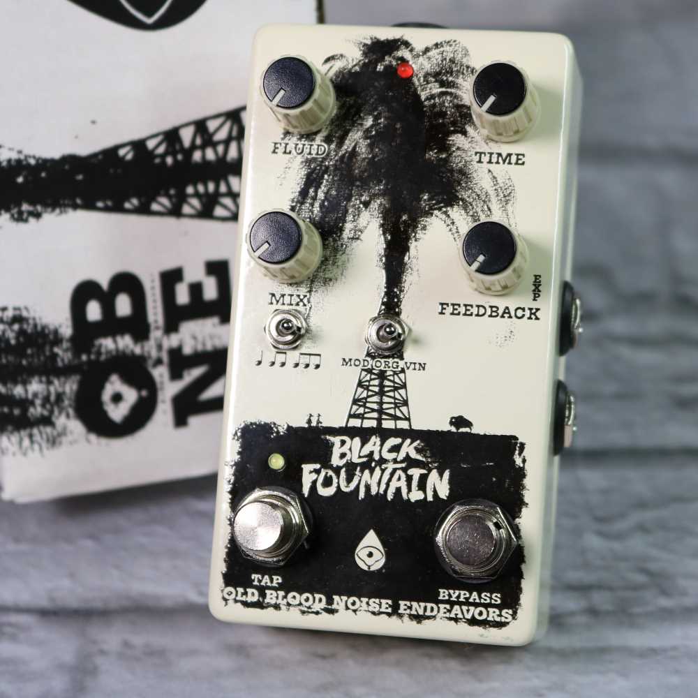 Old Blood Noise Endeavors Black Fountain Oil-Can V3 Delay Pedal + Tap Tempo