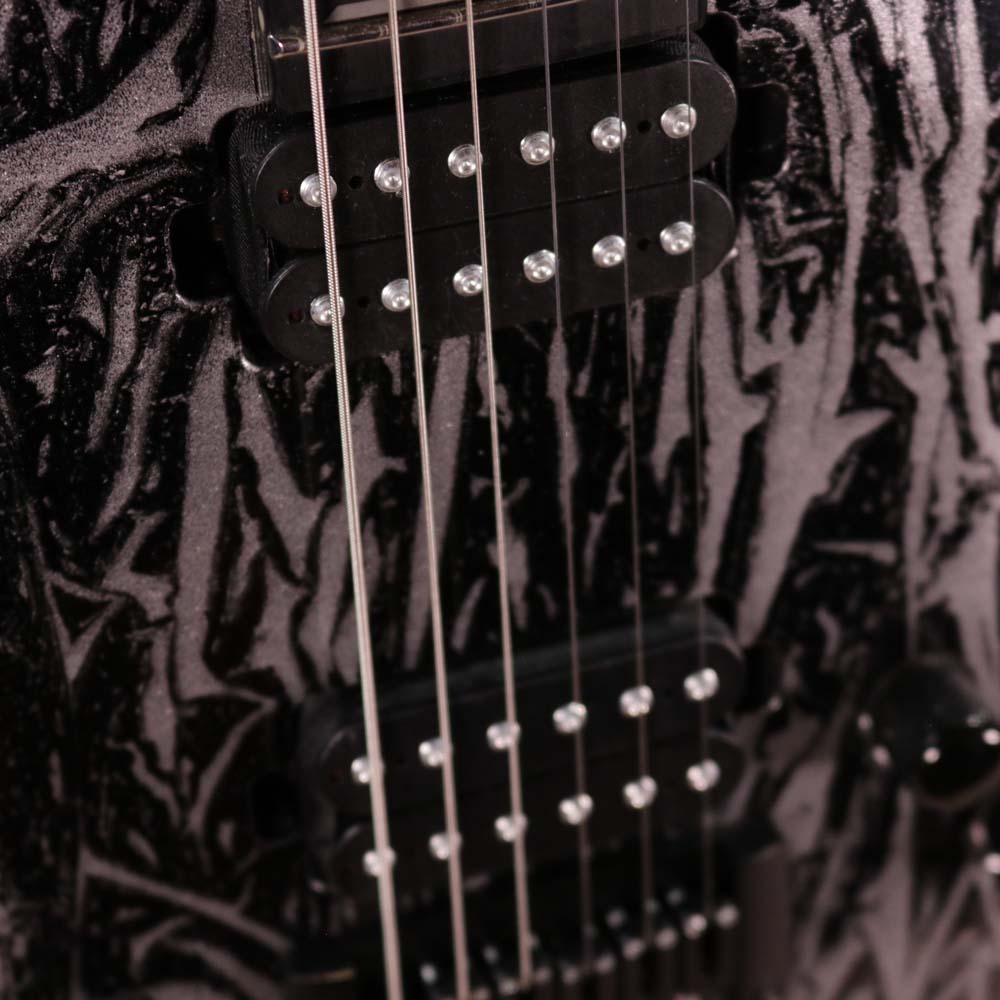 Used:  Schecter C-1 Silver Mountain Electric Guitar - Silver/Black