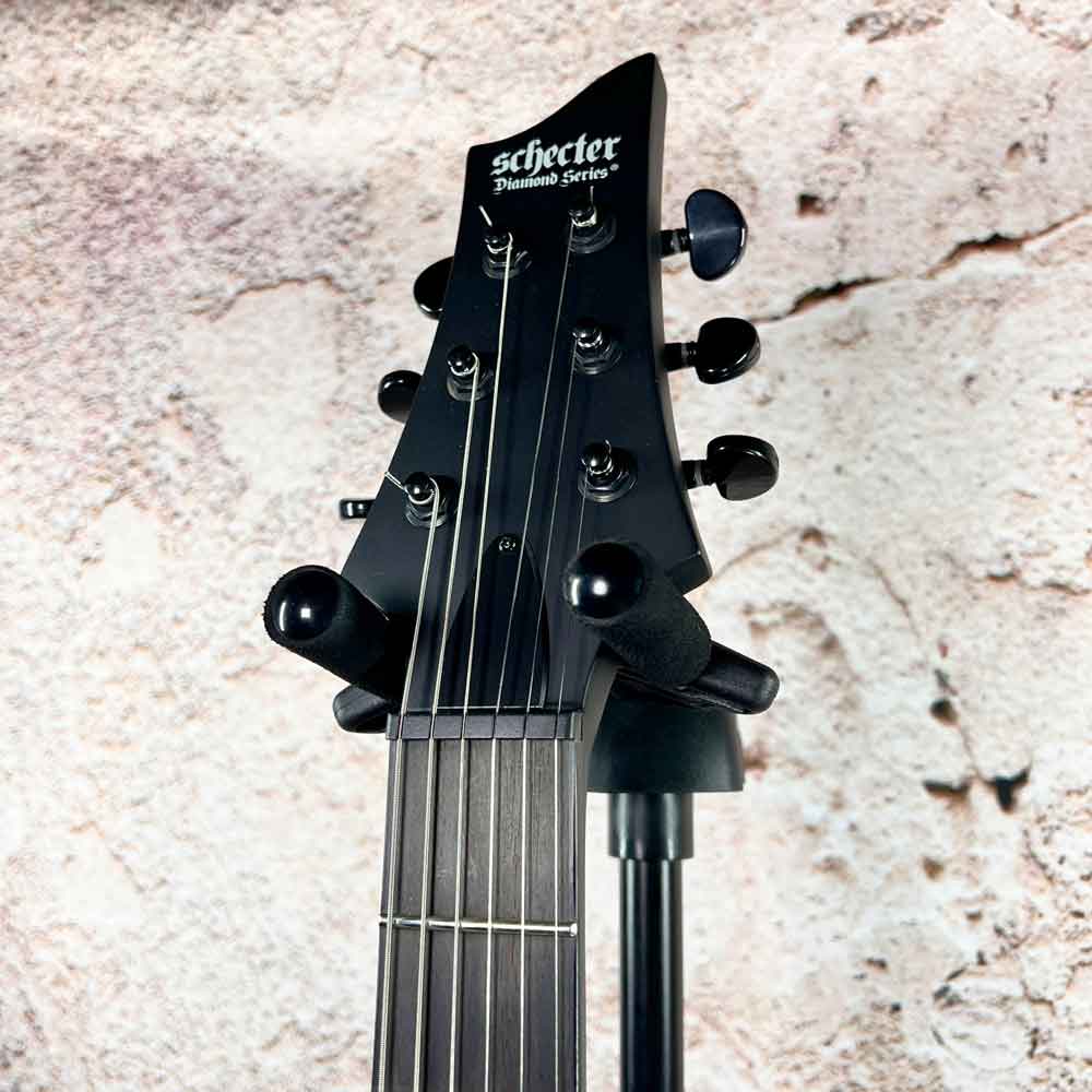 Used:  Schecter Diamond Series Signature Sin Quirin V-1 Electric Guitar - Satin Black