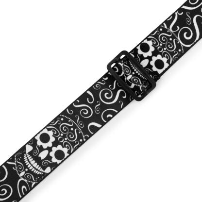 Levy's Leathers 2″ Poly Calaca Guitar Strap – Skulls – MP2CAL-003