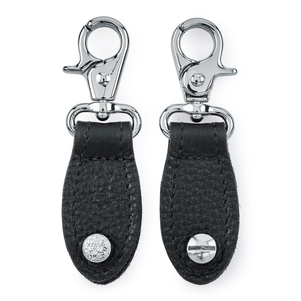 Levy's Leathers Black Leather Purse Strap Adapters with Chrome Hardware