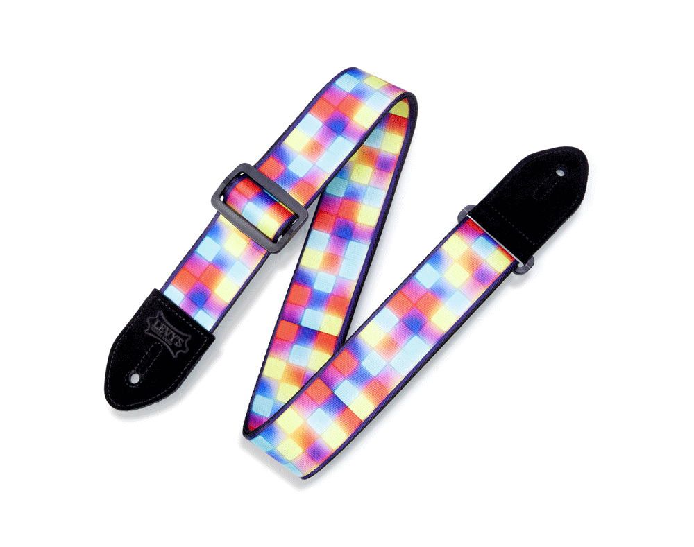 Levy's Leathers Print Series 2" Neon Block Guitar Strap – MP2-010