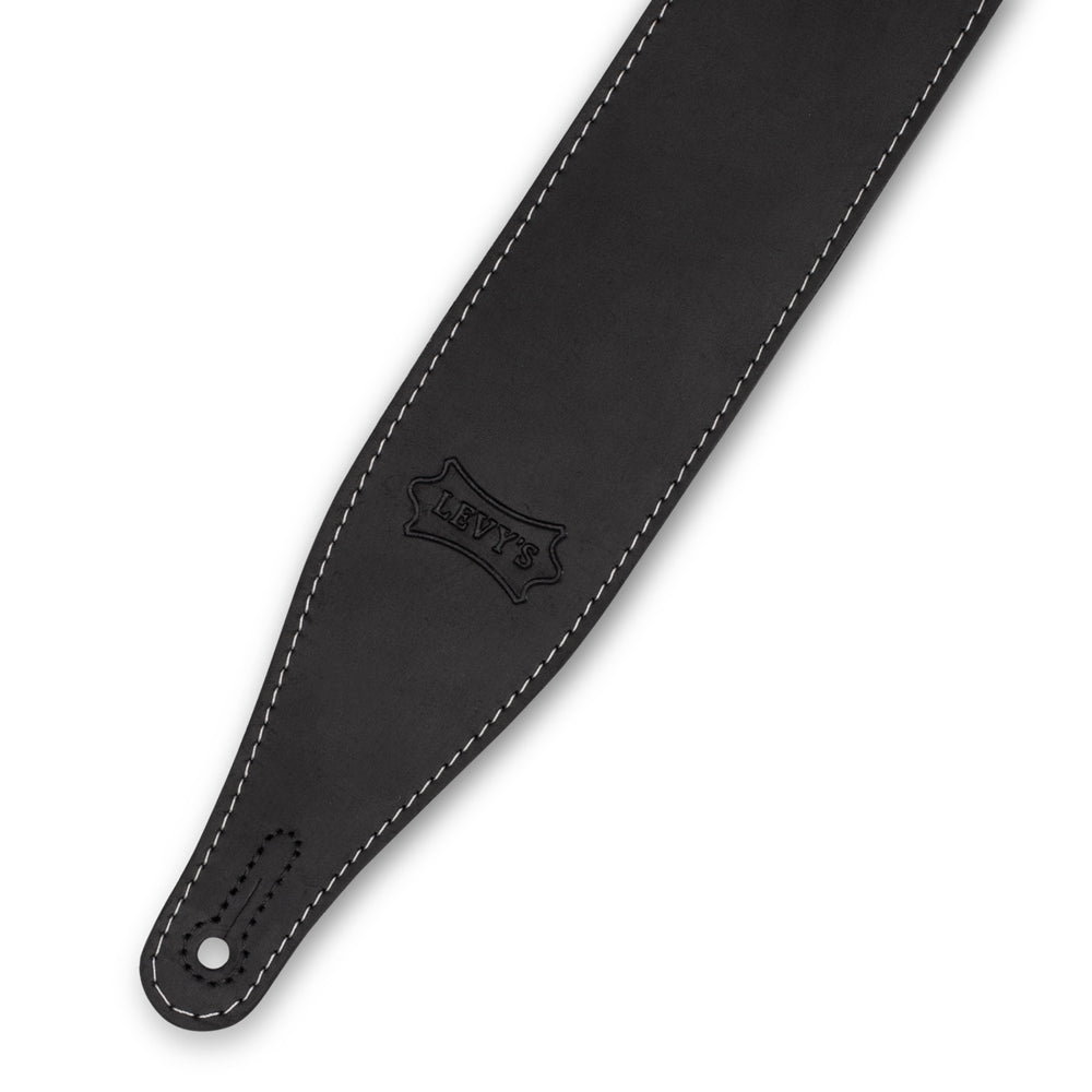 Levy's Leathers 2.5″ Pull-Up Butter Leather Guitar Strap – BLK – M17BAS-BLK