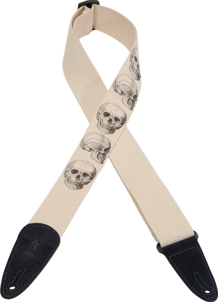 Levy's Leathers Print Series Guitar Strap - Skull