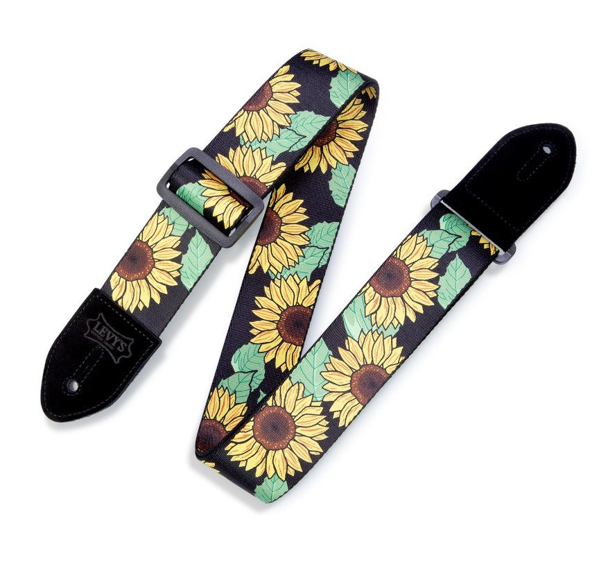 Levy's Leathers 2" PRINT SERIES Sunflower Guitar Strap MP2-009