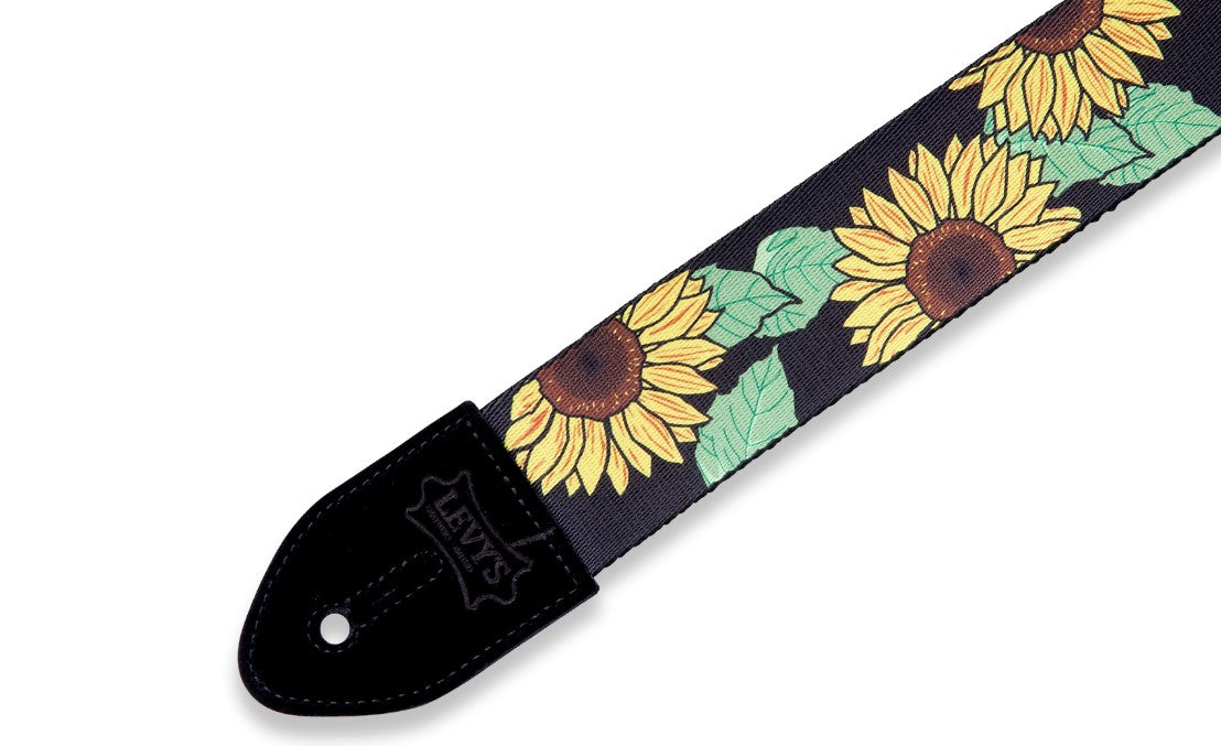 Levy's Leathers 2" PRINT SERIES Sunflower Guitar Strap MP2-009