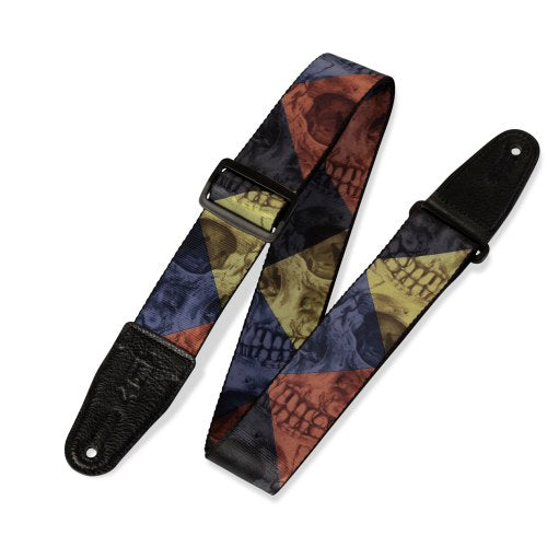 Levy's Leathers 2" Skull Printed Polyester Guitar Strap