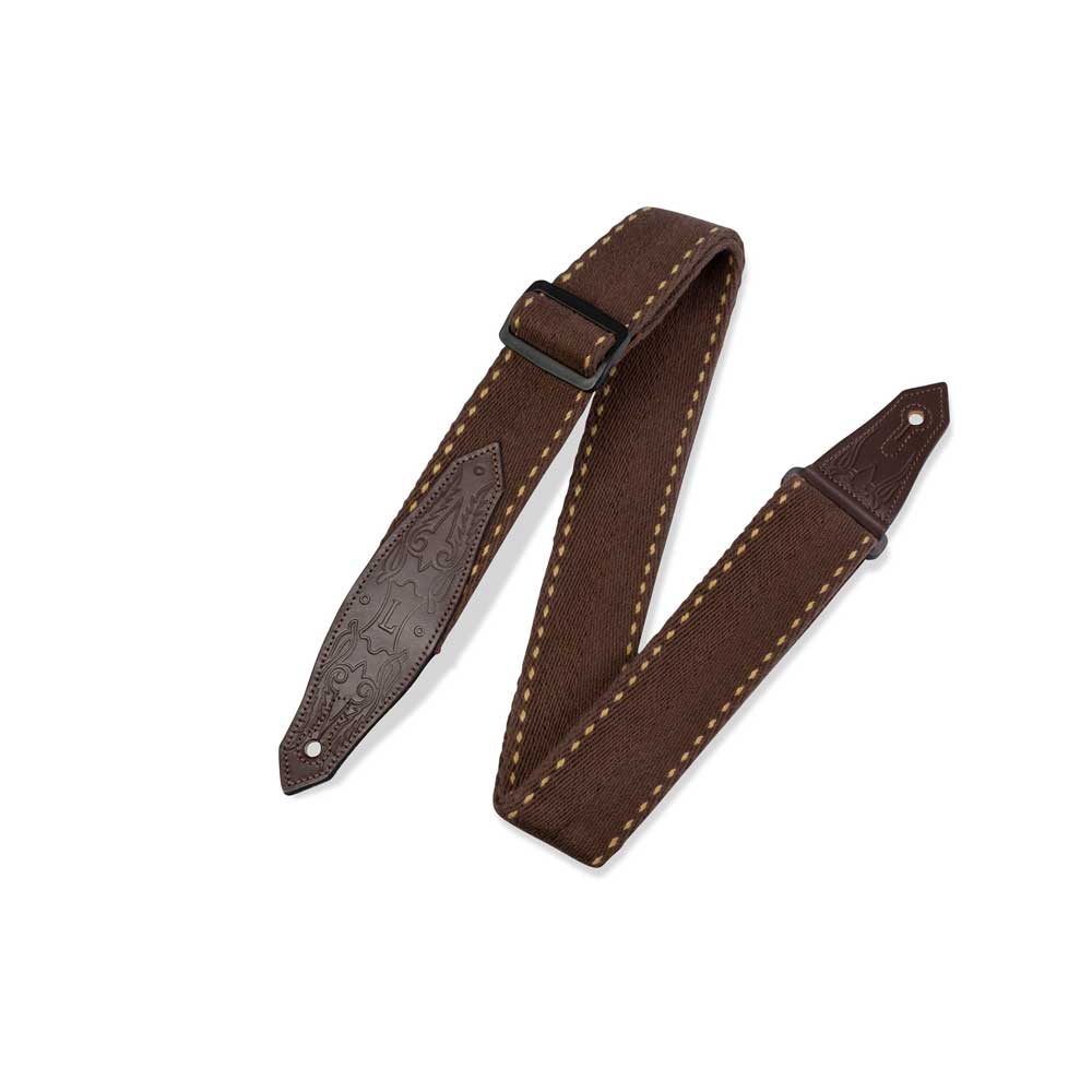 Levy's Leathers 2″ Heavy-weight Cotton Guitar Strap Brown