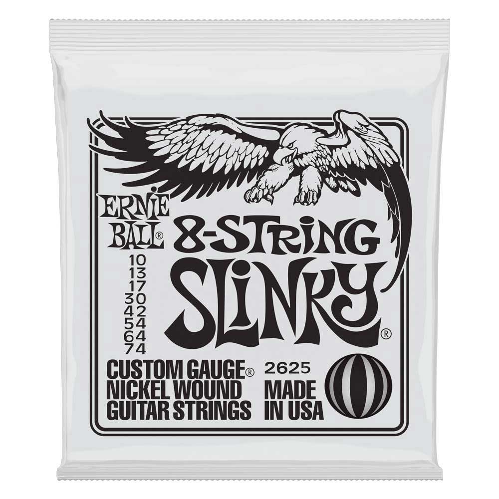 Ernie Ball Slinky 8-String Nickel Wound Electric Guitar Strings,  10-74