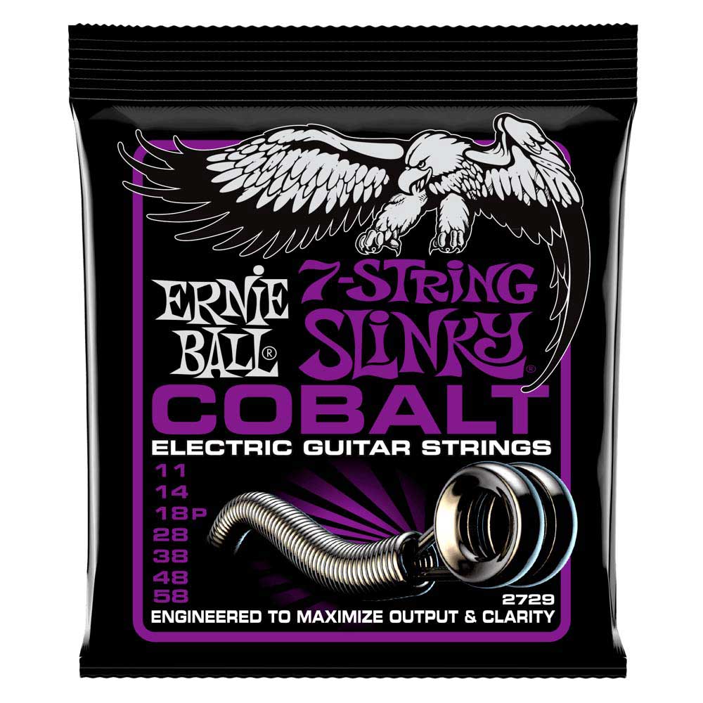Ernie Ball Cobalt Slinky 7-String Electric Guitar Strings 11-58