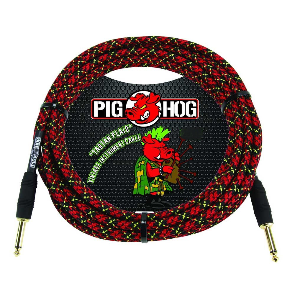 Pig Hog 10ft "Tartan Plaid" Vintage Instrument Cable