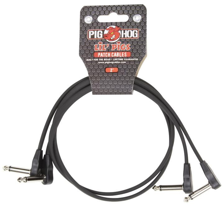 Pig Hog Lil Pigs 2FT Low Profile Patch Cables - 2 Pack