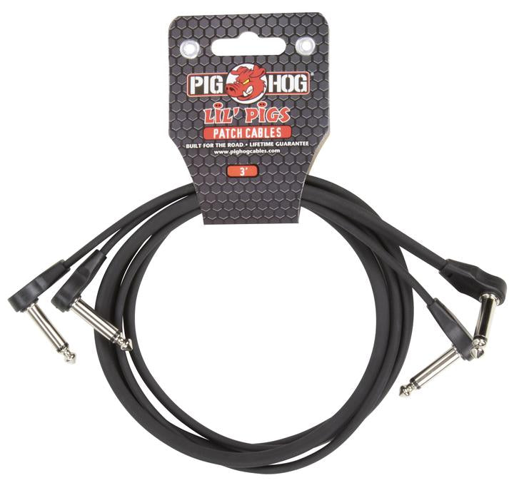 Pig Hog Lil' Pigs 3FT Low Profile Patch Cables - 2 PACK