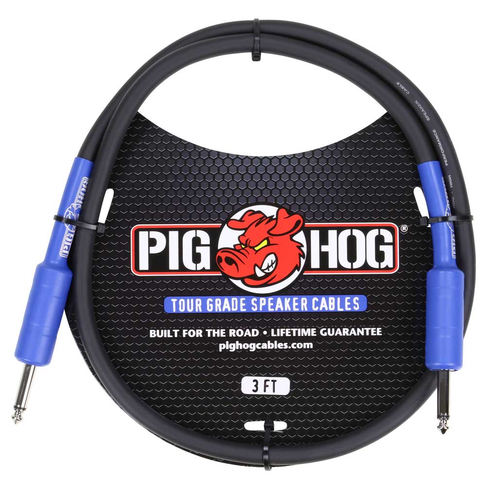 Pig Hog 3ft, 9.2mm 14 Gauge Wire Tour Grade Speaker Cable