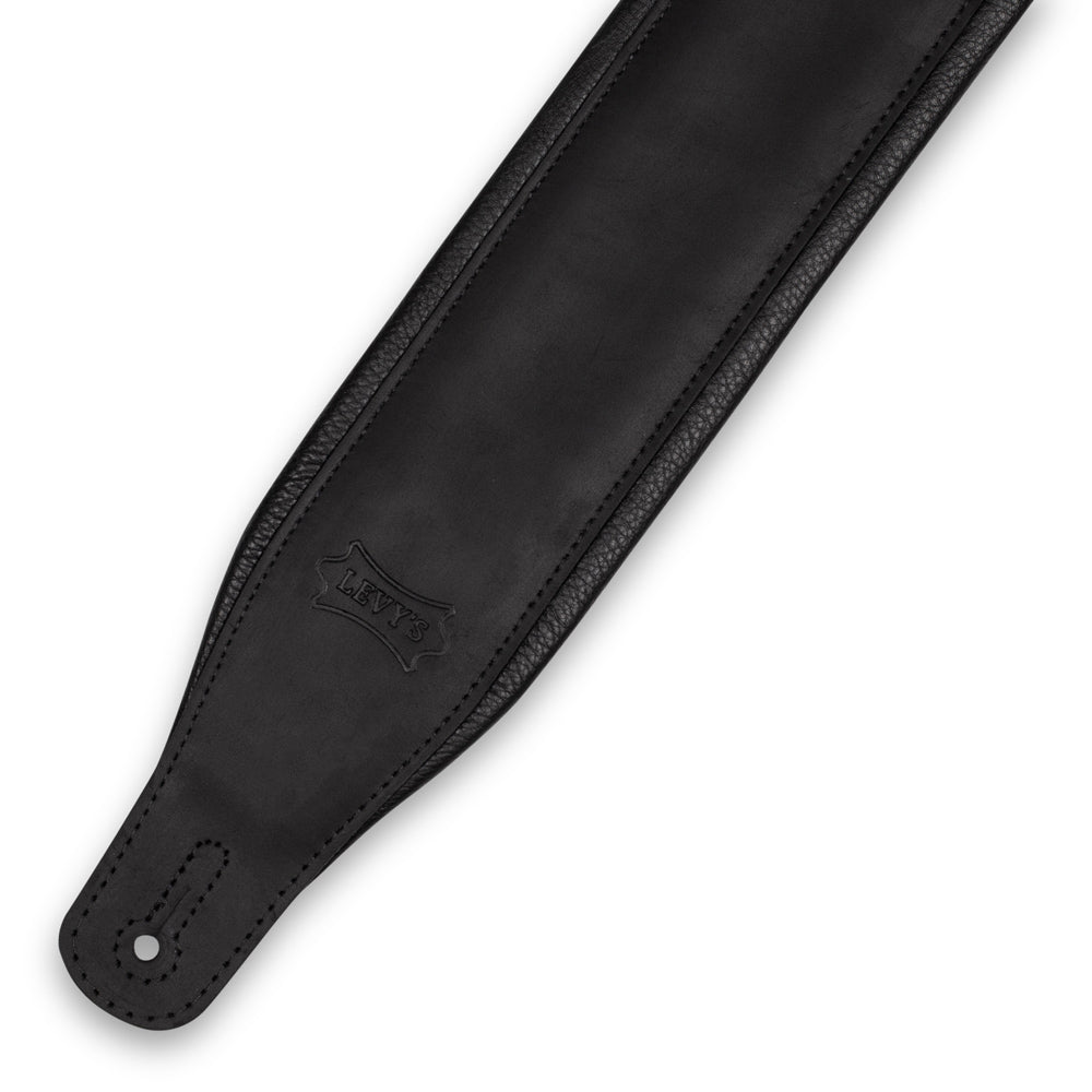 Levy's Leathers 3.25″ Wide Butter Leather Guitar Strap – PM32BH-BLK