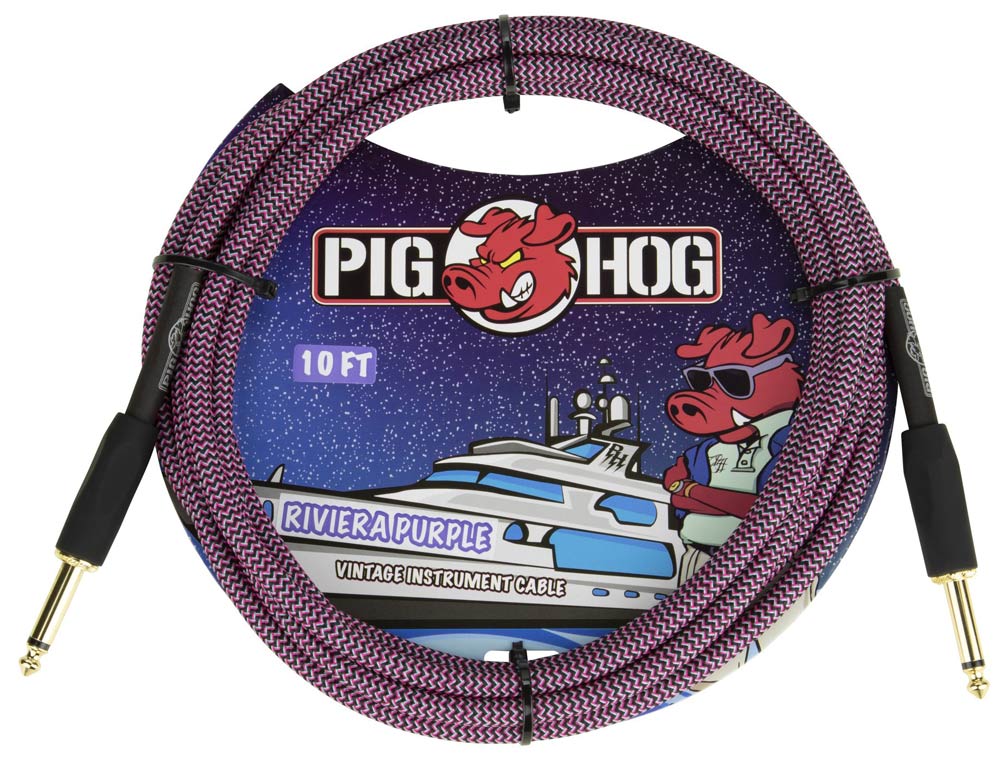 Pig Hog "Riviera Purple" Instrument Cable - 10ft.