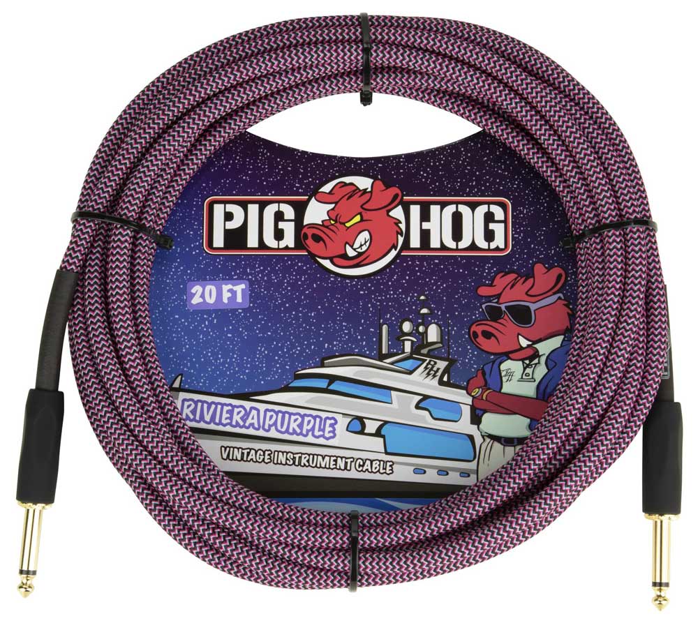 Pig Hog "Riviera Purple" Instrument Cable - 20ft.