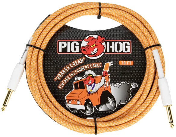 Pig Hog "Orange Crème 2.0" 10ft Vintage Instrument Cable