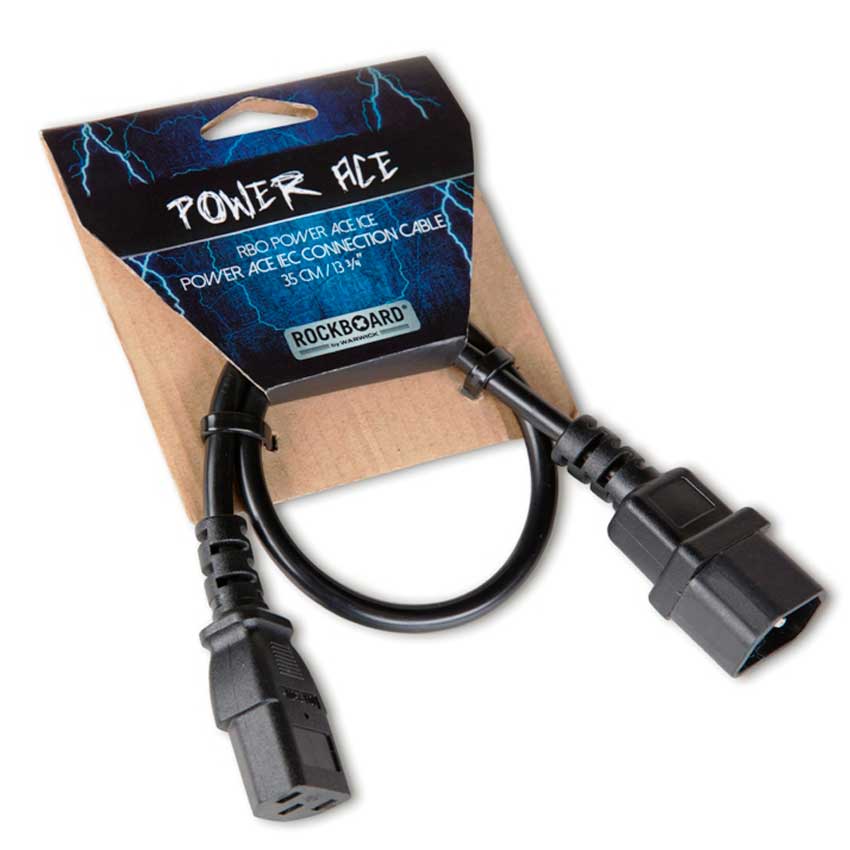 RockBoard Power Ace, IEC Connector Cable, Male to Female, 35 cm (13 25/32")