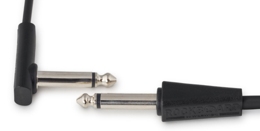 Rockboard Flat Looper/Switcher Connector Cables, Straight / angled 7.87" 20cm