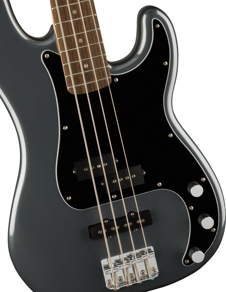 Squier Affinity Series Precision Bass PJ Guitar in Charcoal Metallic Frost