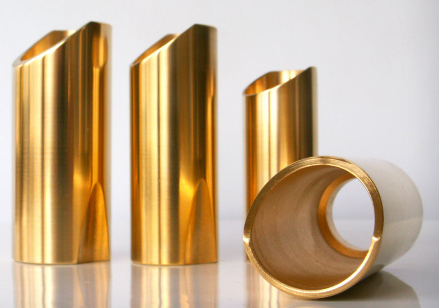 The Rock Slide Pro Guitar Slides - Extra Large Polished Brass