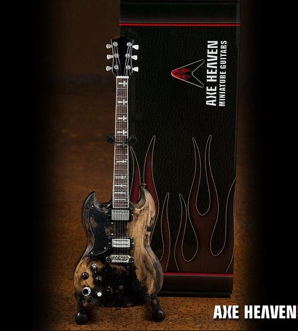 AXE HEAVEN Tony Iommi Signature Jaydee Old Boy Miniature Guitar Replica Collectible
