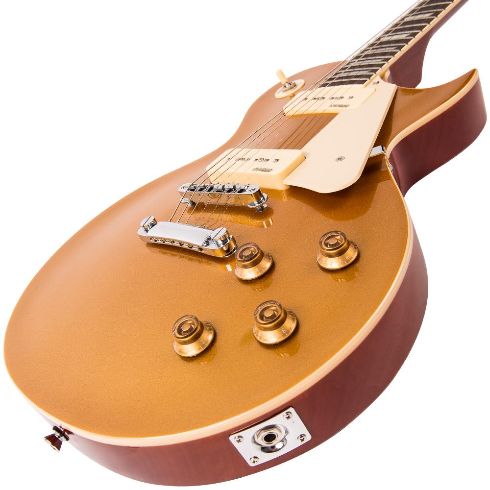 Vintage Guitars V100 ReIssued Electric Guitar ~ Gold Top