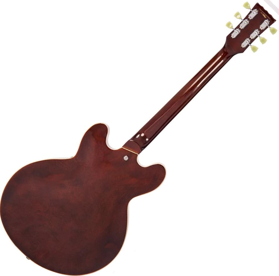 Vintage Guitars VSA500 ReIssued Semi Acoustic Guitar ~ Natural Walnut
