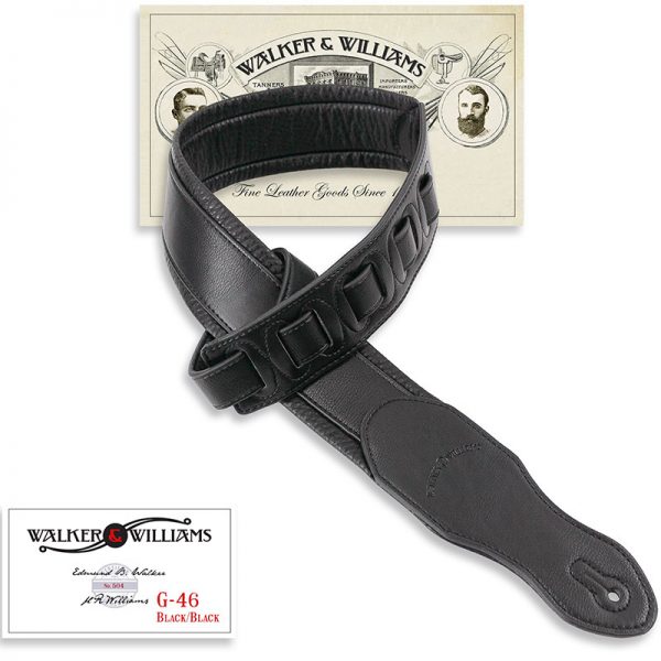 Walker and Williams G-46 Black on Black Padded Strap with Glove Leather Back