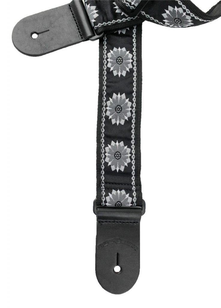 Walker and Williams H-23 Vintage Series Woven Strap Black & Silver