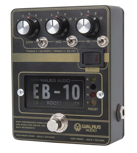 Walrus Audio EB-10 Preamp EQ/Boost Pedal - Matte Black