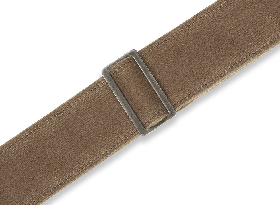 Levy's Leathers 2" TEXTURES SERIES Traveler’ Waxed Canvas Guitar Strap Tan – M7WC-TAN