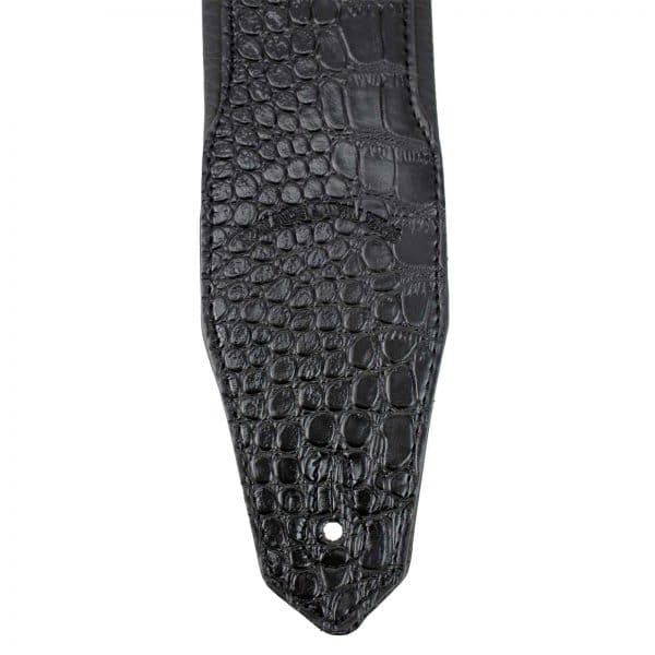 Walker and Williams F-21 Black Gator Strap with Padded Glove Leather Back