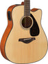 Yamaha FGX800C Solid Top Natural Folk Acoustic Electric Guitar
