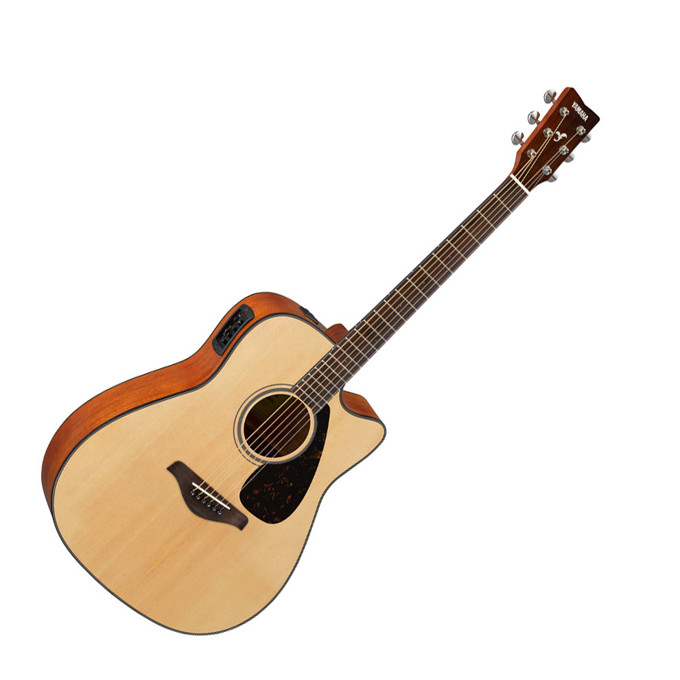 Yamaha FGX800C Solid Top Natural Folk Acoustic Electric Guitar