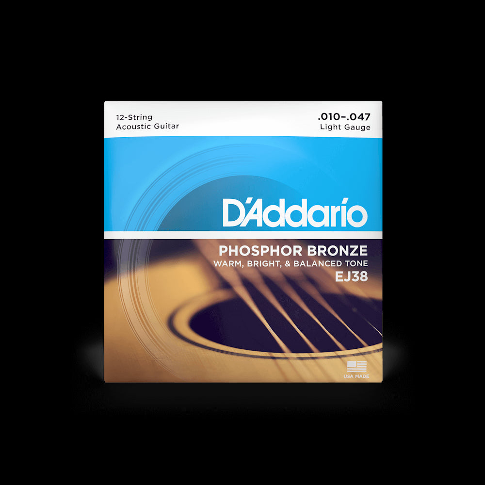 D'Addario Phosphor Bronze 10-47  Acoustic 12 String Guitar String Set