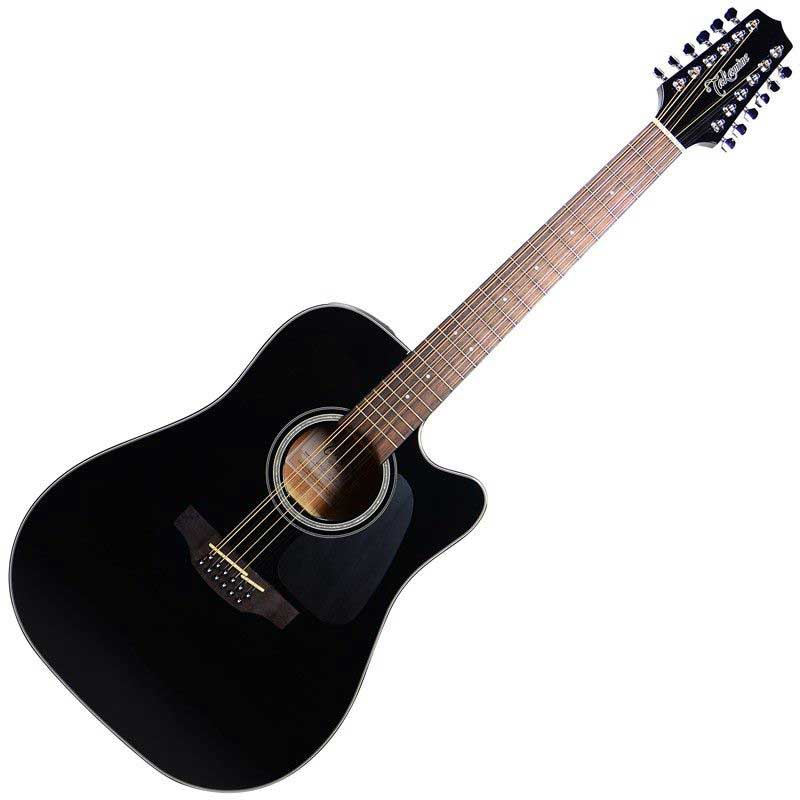 Takamine GD30CE-12 BLK 12 String Dreadnought Acoustic/Electric Guitar - Black